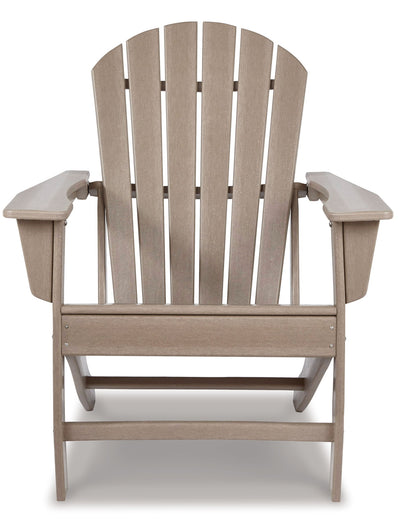 Sundown Treasure - 2 Pc. - Adirondack Chair And Ottoman - Driftwood
