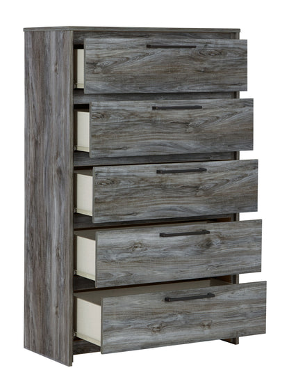 Baystorm - Five Drawer Chest - Gray