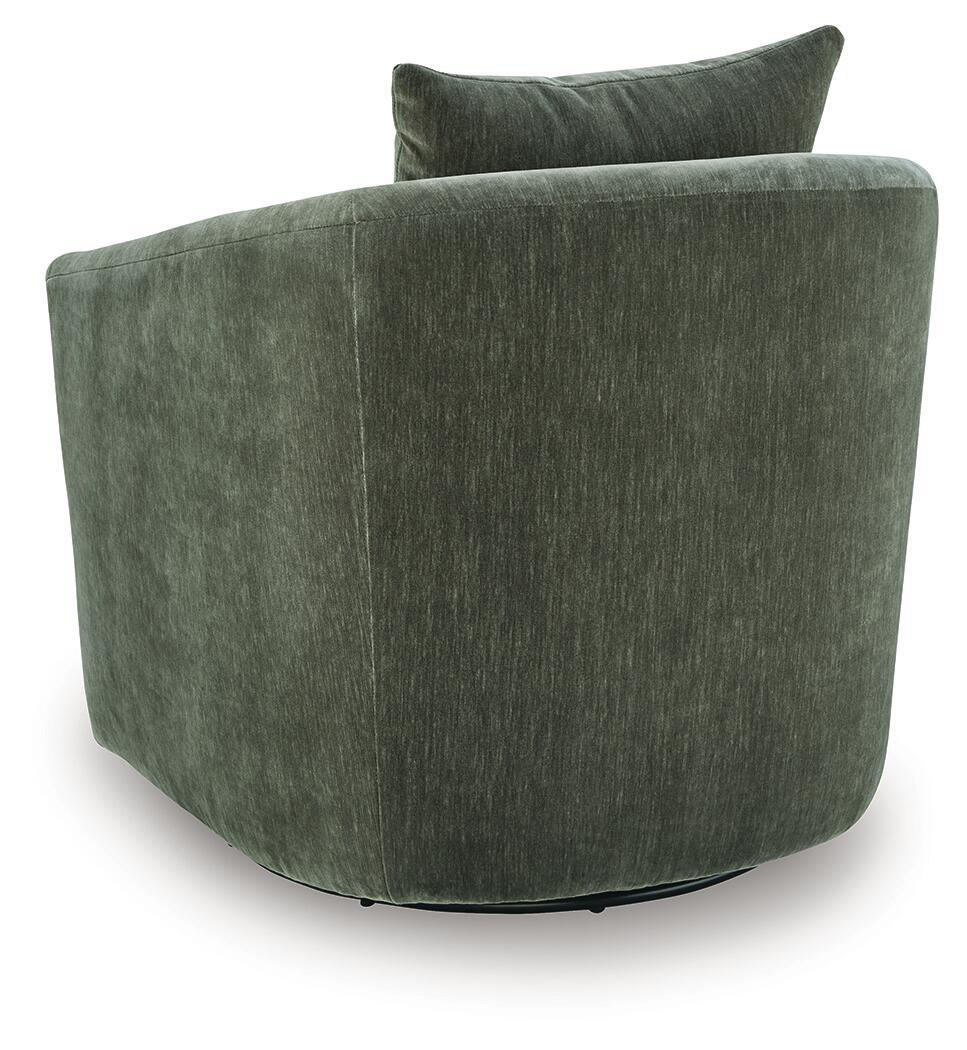 Leastow - Swivel Accent Chair - Loden