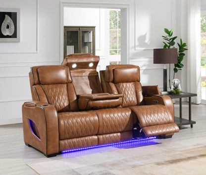 U72 - Power Reclining Sofa - Brown