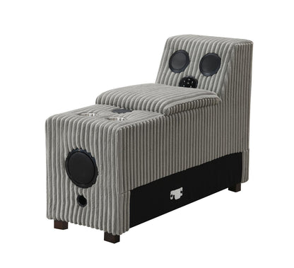 U243 - 6 Piece Sectional (2 Armless Chairs, 1 Console, 1 Right Chaise, 1 LAF Seat, 1 Wedge) - Gray