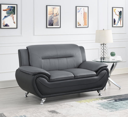U485 - Loveseat - Gray / Black