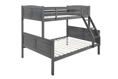 S093 - Twin / Full Bunk Bed - Antique Gray