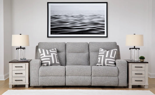 Biscoe Next-Gen Nuvella™ Performance Fabric Dual Power Reclining Sofa