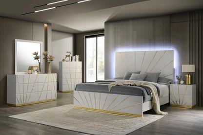 B205 - Dresser - White / Gold