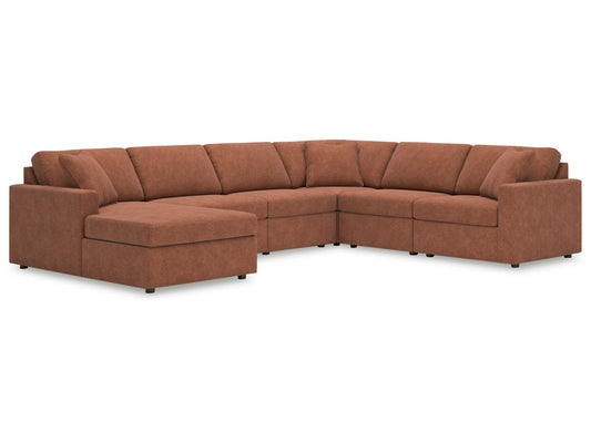Modmax 6-Piece Modular Next-Gen Nuvella™ Performance Fabric Sectional with Chaise