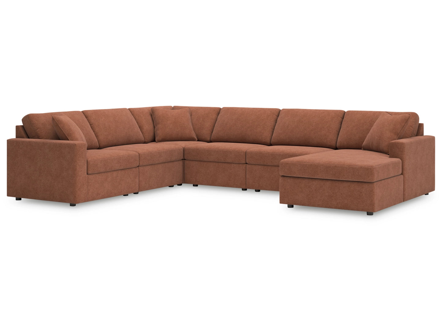 Modmax 6-Piece Modular Next-Gen Nuvella™ Performance Fabric Sectional with Chaise