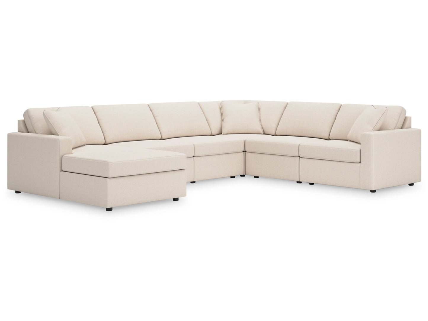Modmax 6-Piece Modular Next-Gen Nuvella™ Performance Fabric Sectional with Chaise