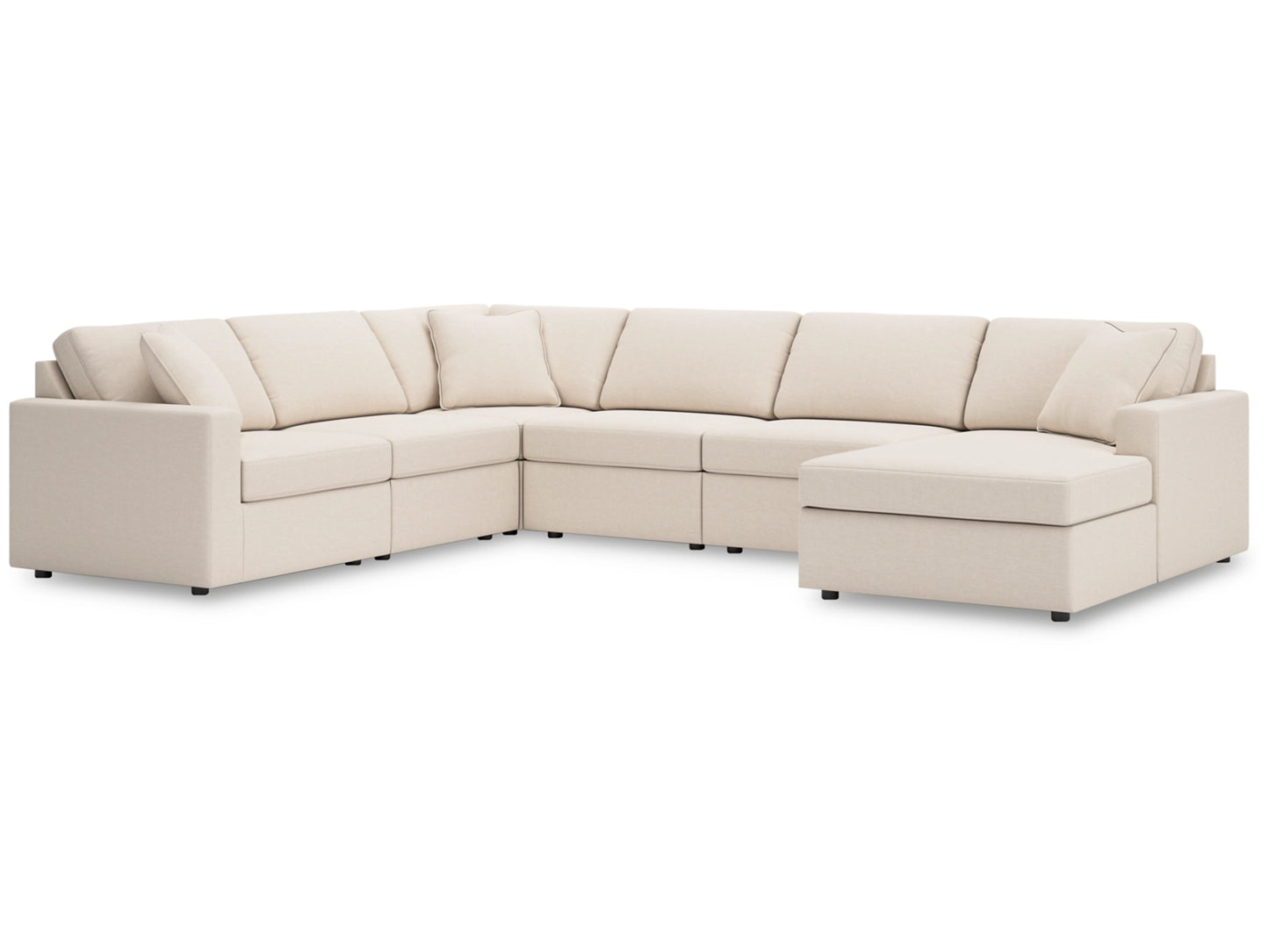 Modmax 6-Piece Modular Next-Gen Nuvella™ Performance Fabric Sectional with Chaise