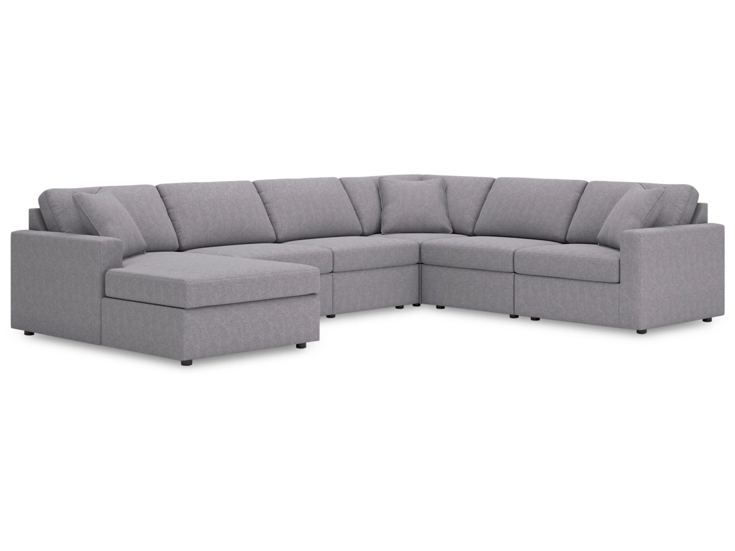 Modmax 6-Piece Modular Next-Gen Nuvella™ Performance Fabric Sectional with Chaise