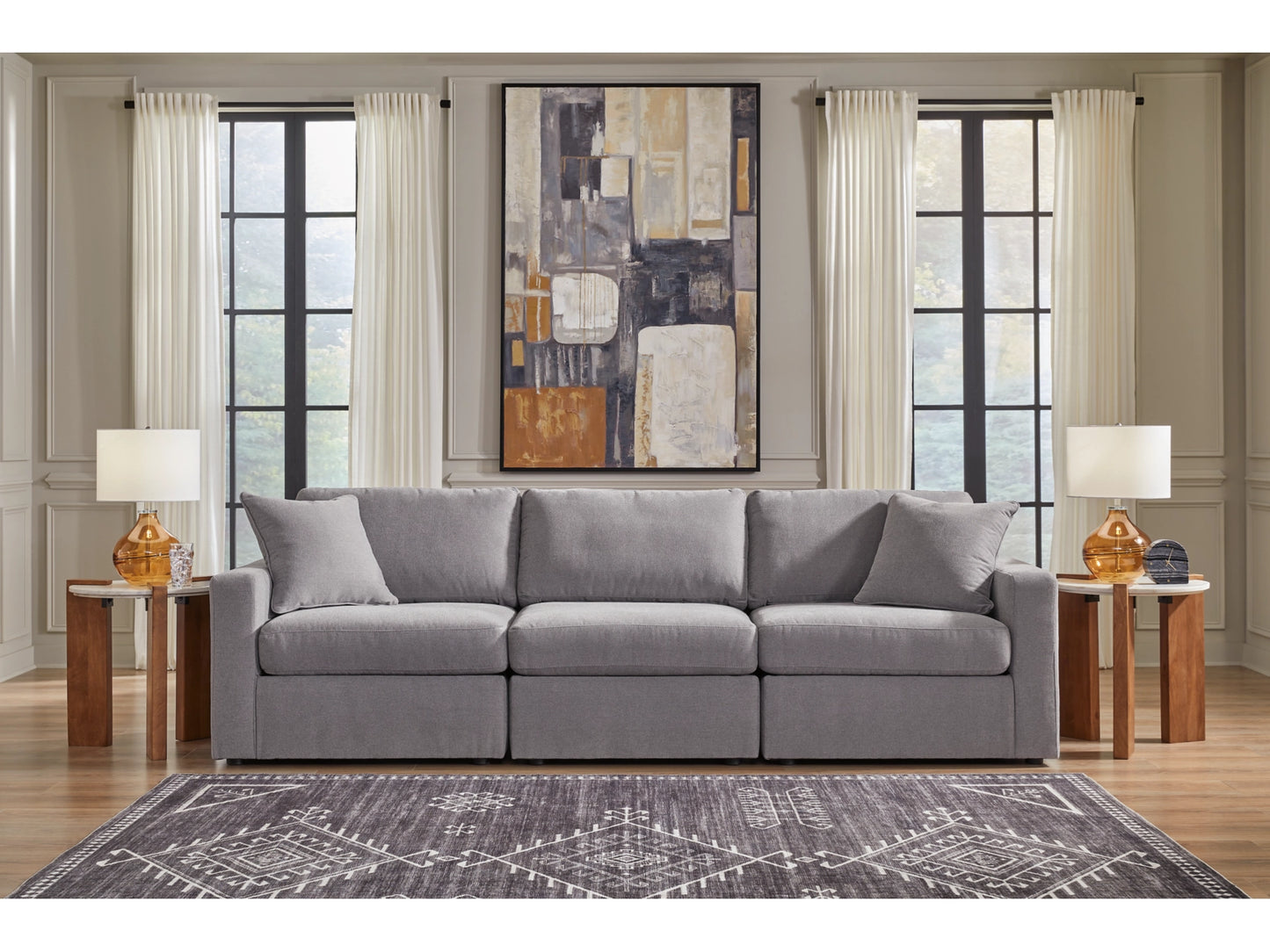 Modmax 3-Piece Modular Next-Gen Nuvella™ Performance Fabric Sofa