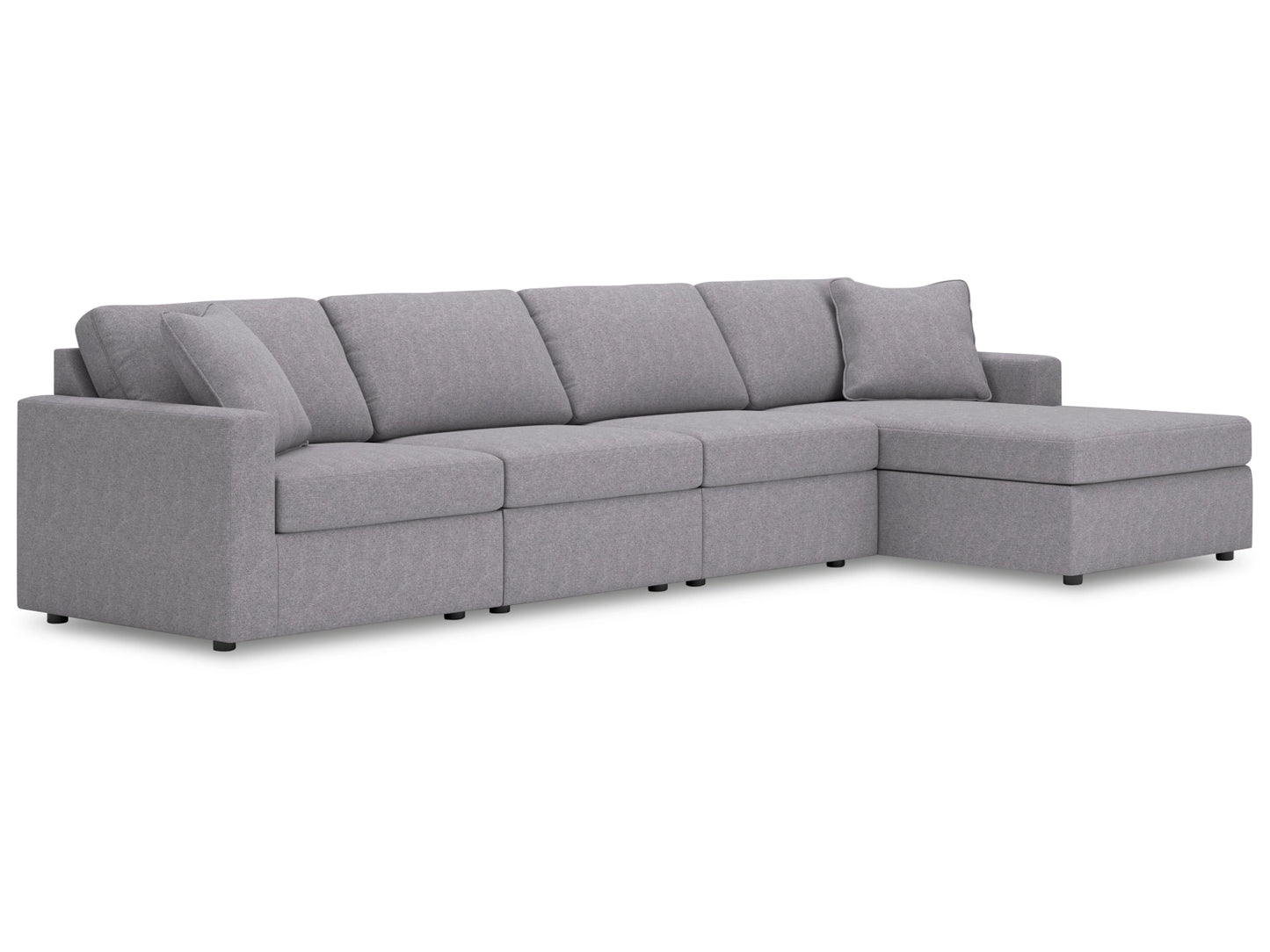Modmax Next-Gen Nuvella™ Performance Fabric 4-Piece Sectional with Chaise