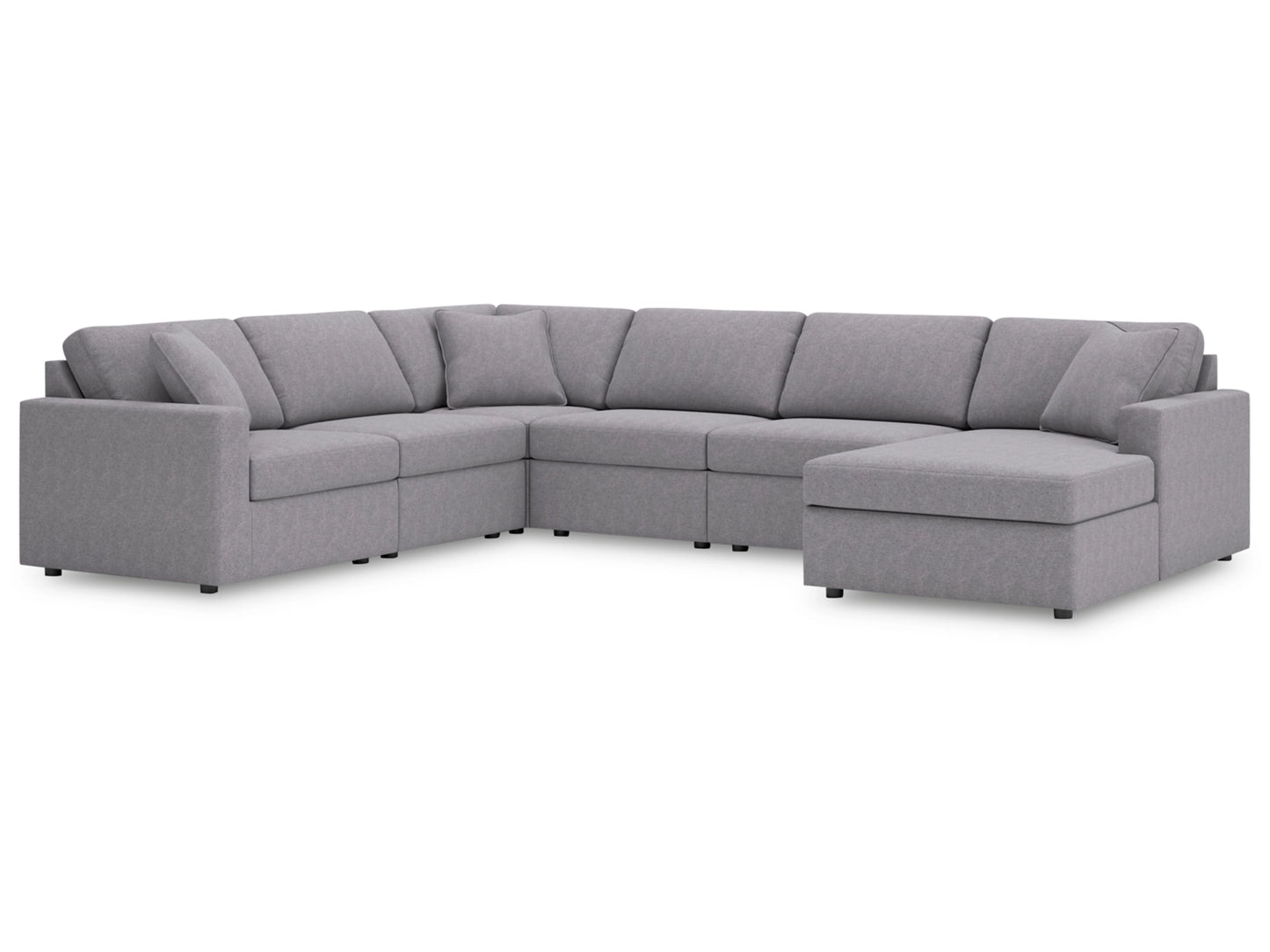Modmax 6-Piece Modular Next-Gen Nuvella™ Performance Fabric Sectional with Chaise