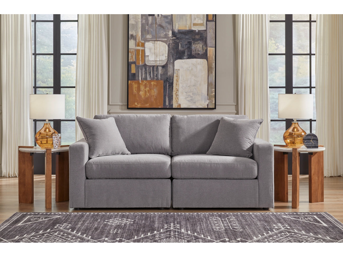 Modmax 2-Piece Modular Next-Gen Nuvella™ Performance Fabric Loveseat