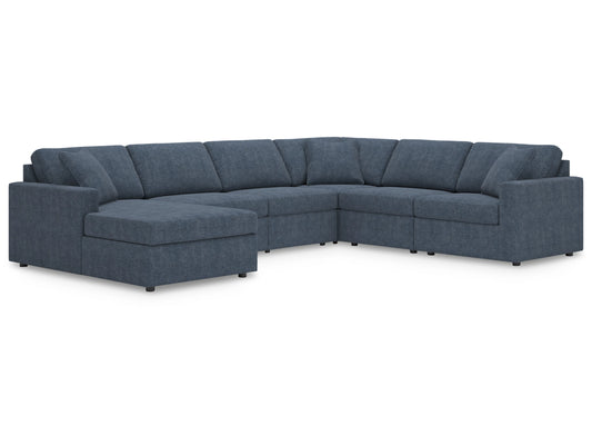 Modmax 6-Piece Modular Next-Gen Nuvella™ Performance Fabric Sectional with Chaise