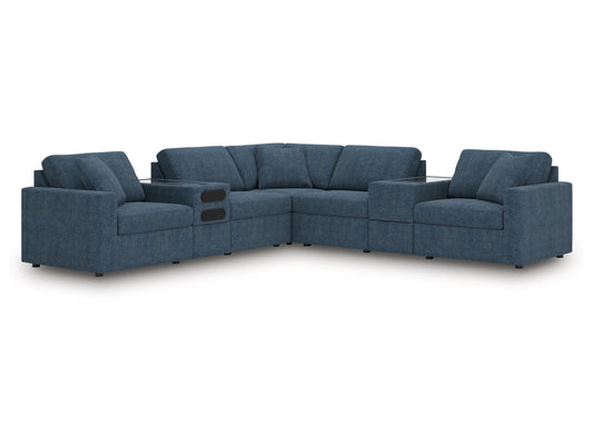 Modmax 7-Piece Next-Gen Nuvella™ Performance Fabric Modular Sectional with Audio and Storage Consoles