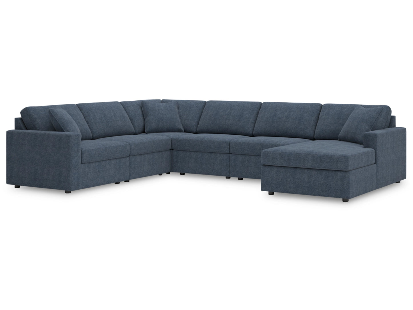 Modmax 6-Piece Modular Next-Gen Nuvella™ Performance Fabric Sectional with Chaise
