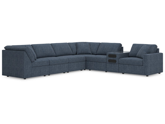 Modmax 7-Piece Modular Next-Gen Nuvella™ Performance Fabric Sectional with Audio Console