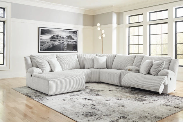 Top Tier 6 PC Reclining Chaise Sectional