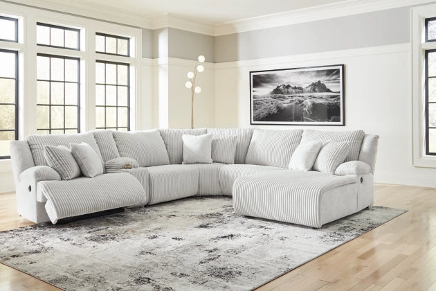 Top Tier 6 PC Reclining Chaise Sectional