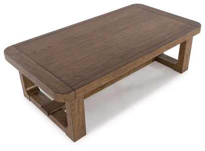 Cabalynn - Rectangular Cocktail Table - Light Brown