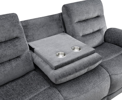U152 - Motion Sofa With Drop Down - Gray