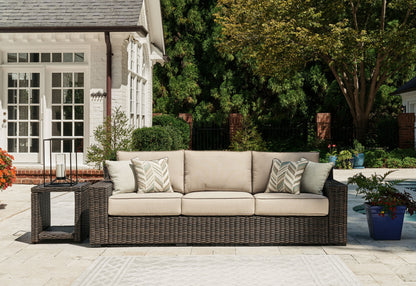 Coastline Bay - Sofa With Cushion - Brown