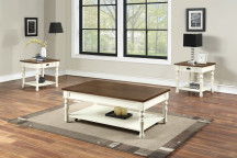 Joanna - 3 Piece Table Set (2 End & Coffee Tables) - White