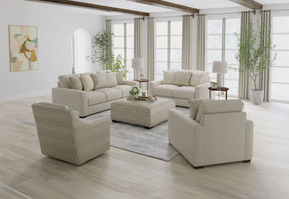 Hyde Park - Fabric Swivel Chair - Beige
