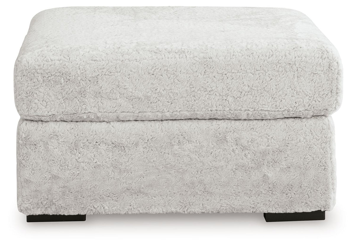 Cuddle Plush - 3 Pc. - 3-Piece Sectional, Chair And Ottoman - Arctic