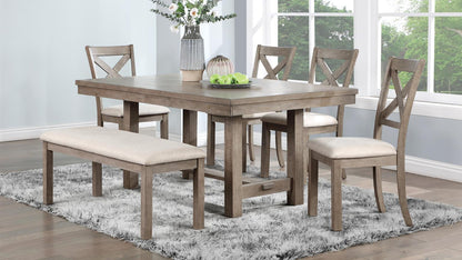 D112 - Dining Bench - Gray