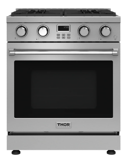 Horno de convección independiente de 30 pulgadas, 4 quemadores y 4,8 pies cúbicos, cocina a gas natural (acero inoxidable) 