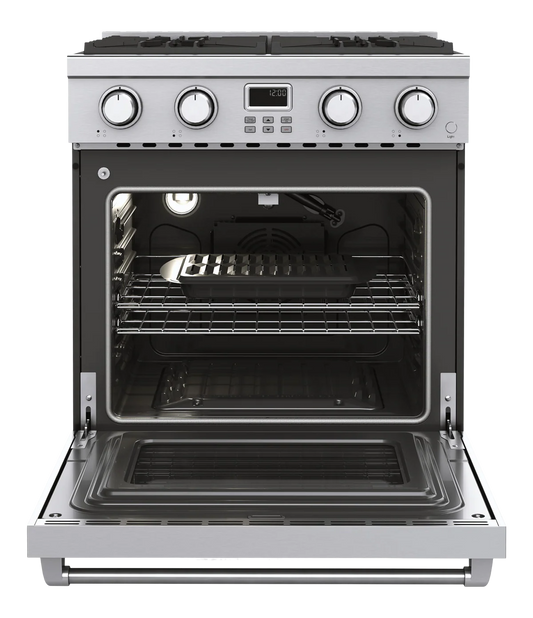30-in 4 burners 4.8-cu ft Convection Oven Freestanding Natural Gas Range (Stainless steel)