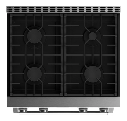 Horno de convección independiente de 30 pulgadas, 4 quemadores y 4,8 pies cúbicos, cocina a gas natural (acero inoxidable) 
