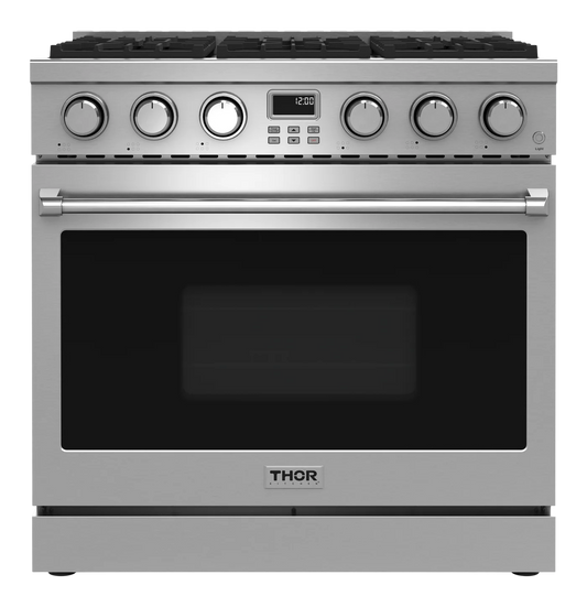 36-in 6 burners 6-cu ft Convection Oven Freestanding Natural Gas Range (Stainless steel)