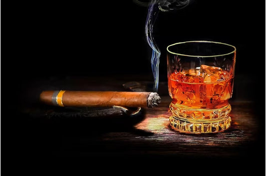 Tempered Glass W/ Foil - Cohiba & Whiskey