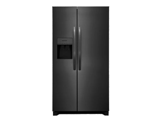 Crosley 25.6 Cubic Foot Side -By-Side Refrigerator with LED Lighting, Black
