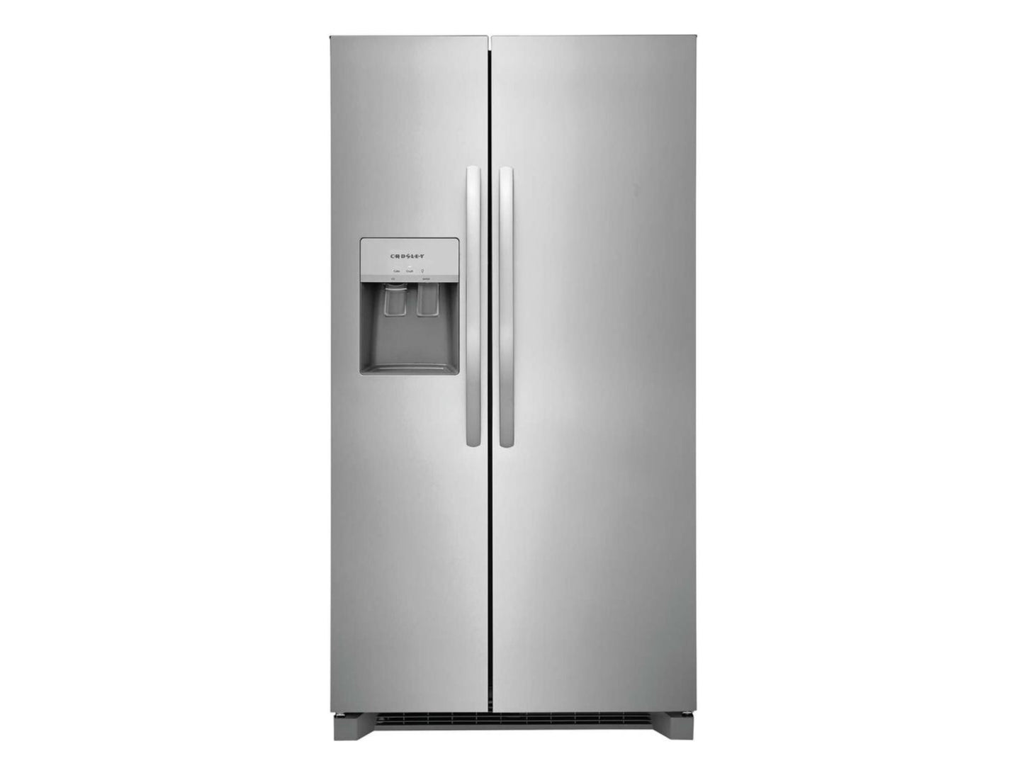 Crosley 25.6 Cubic Foot Side -By-Side Refrigerator with LED Lighting, Stainless