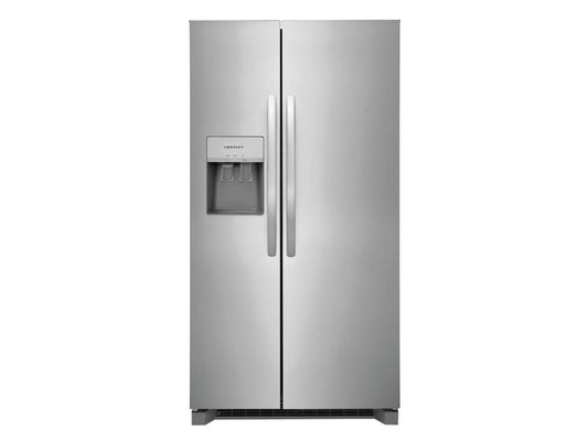 Crosley 25.6 Cubic Foot Side -By-Side Refrigerator with LED Lighting, Stainless