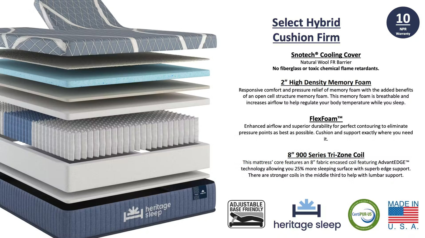 Heritage Sleep - Autograph Collection - Select Hybrid Cushion Firm