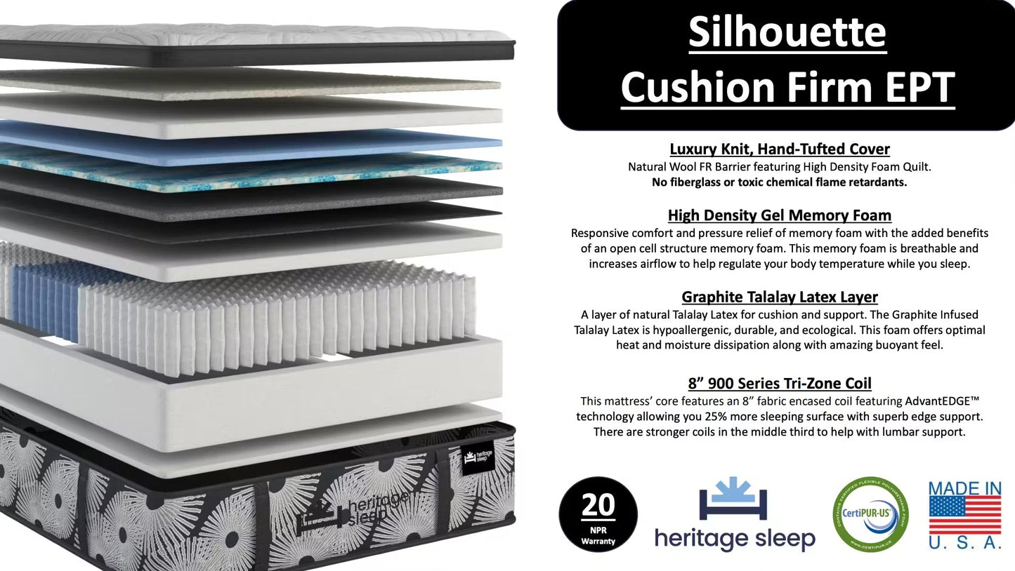 Heritage Sleep - Silhouette Collection - Cushion Firm