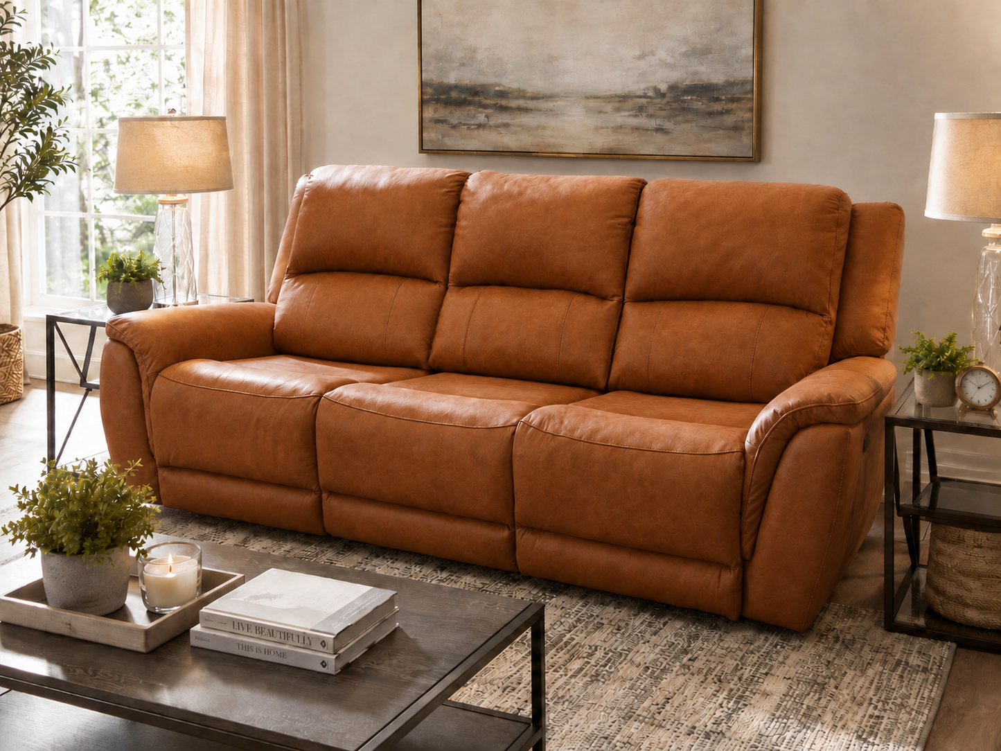 Revive Gallagher Leather Power Reclining Sofa