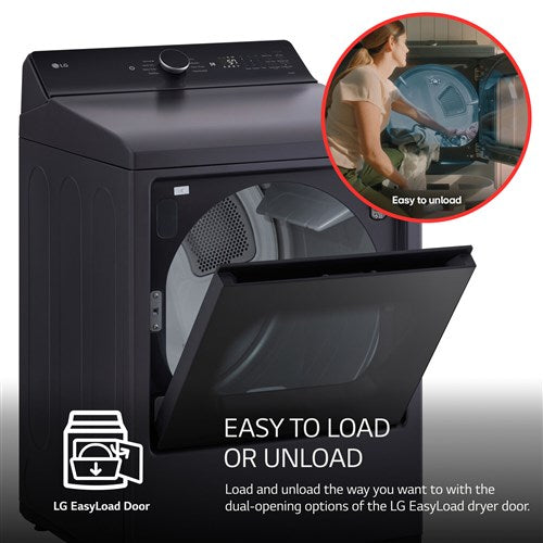 7.3 cu. ft. Vented SMART Electric Dryer in Matte Black with EasyLoad Door and Sensor Dry Technology