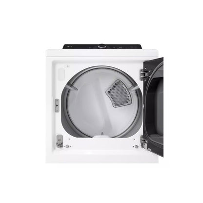 Secadora eléctrica de 7.3 pies cúbicos, Wi-Fi, carga fácil, secado con sensor AI - Blanco alpino