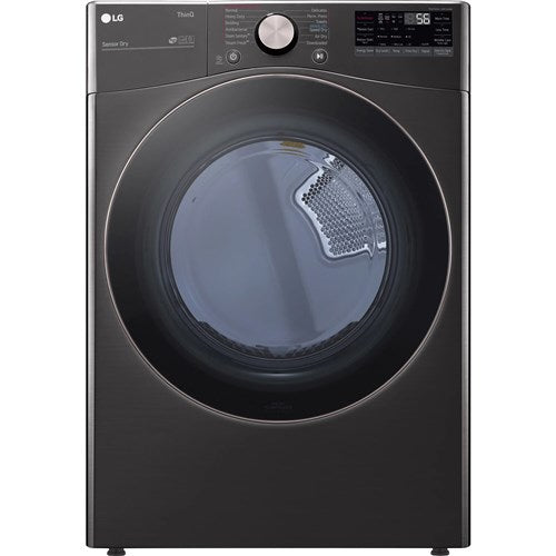 7.4 Cu. Ft. Vented SMART Stackable Electric Dryer in Black Steel with TurboSteam and Sensor Dry Technology