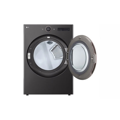 Secadora eléctrica de gran capacidad de 7.4 pies cúbicos con sensor de secado y TurboSteam - Acero negro