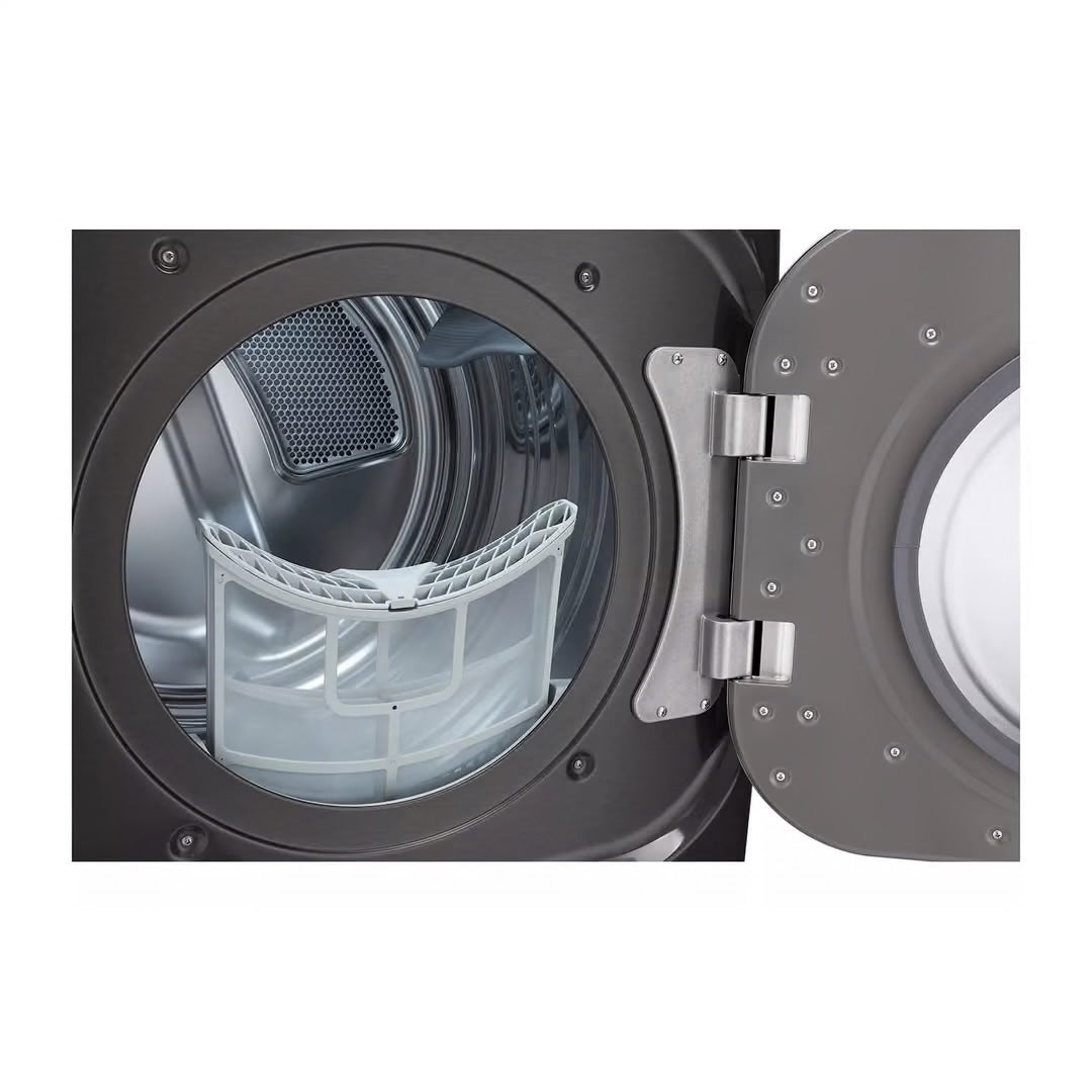 9.0 CF Mega Capacity Electric Dryer with Sensor Dry, Turbo Steam - Black Steel