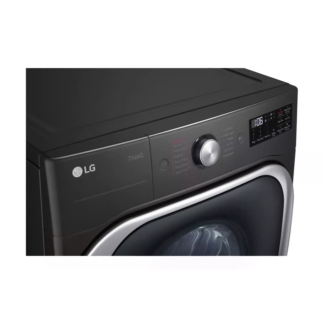 9.0 CF Mega Capacity Electric Dryer with Sensor Dry, Turbo Steam - Black Steel