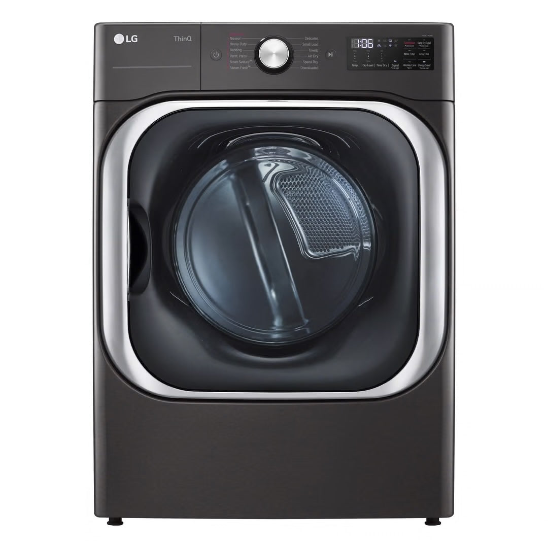 9.0 CF Mega Capacity Electric Dryer with Sensor Dry, Turbo Steam - Black Steel