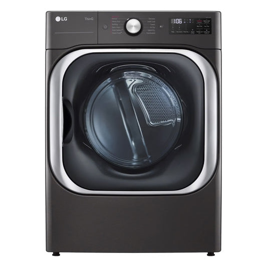9.0 CF Mega Capacity Electric Dryer with Sensor Dry, Turbo Steam - Black Steel